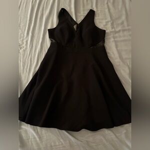 Knee length black dress